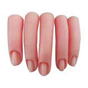Ioensy - 5X Manos De Maniquí De Dedo De Práctica De Silicona Para Uñas Acrílicas Diy