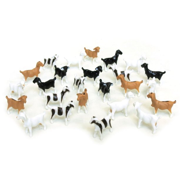 Surtido de cabras ERTL 1/64th, paquete de 25 unidades para réplicas de modelos de granja
