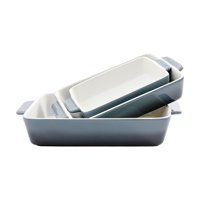 Set 3 Fuentes De Cerámica Para Horno Celeste Simplit