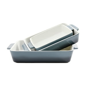 Set 3 Fuentes De Cerámica Para Horno Celeste Simplit