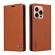 thumbnail image 1 of Funda Billetera de Cuero para iPhone 16 Pro con Tarjetero y Soporte - Tapa Magnética Marrón, 1 of 6