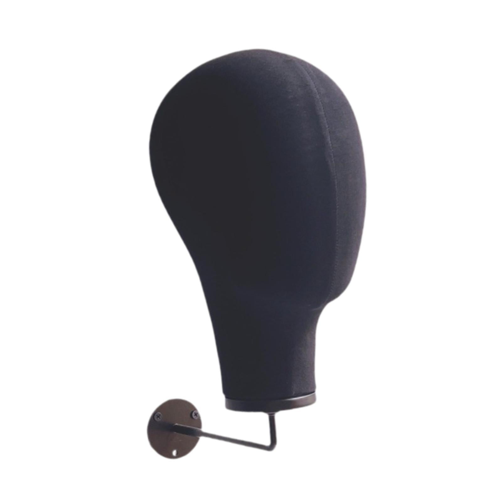 Magideal - Cabeza De Maniquí Cabeza De Maniquí Soporte De Exhibición De Pelucas, Sombreros Y Gorras Montado En La Pared Perchero De Pared Para Entrenamiento De P Negro