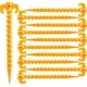 thumbnail image 1 of 10 estacas para carpa de 7,9 pulgadas, color naranja, con espiral de tornillo, resistentes, para camping, playa, lonas de lluvia y senderismo., 1 of 6