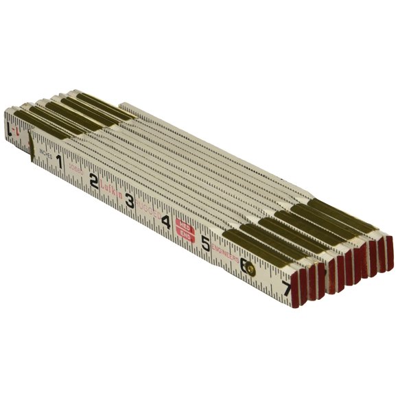 Regla Lufkin 1066DLN de madera de 1,5 cm x 1,8 m, color rojo