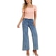 thumbnail image 2 of INSPIRE CHIC Blusa campesina floral ajustada para mujer con top corto fruncido elegante Naranja Rosa XL, 2 of 5