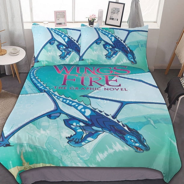 Dragon Wings Of Fire 3-Piece Bedding Set Duvet Cover Set Soft Warm And Comfortable Soft Bed Set for Bedroom