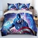 thumbnail image 1 of x233 Bed SheetsCaptain America Pattern ed Duvet Cover Bedding Kids Bed Duvet Cover Bedroom Decoration Three Piece Set 3-Piece Bedding Set (1 Duvet Cover + 2 Pillow Shams) nj233, 1 of 5