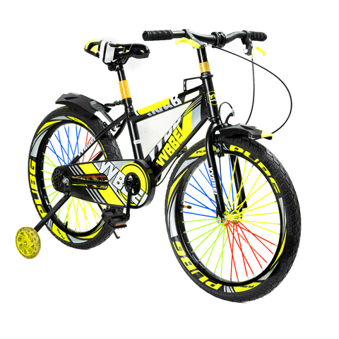 Mundo Online - Bicicleta Niño Infantil Montain Bike Mtb Con Ruedas Aro 12 Amarillo