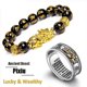 thumbnail image 1 of 2pcs PIXIU Ring Good Luck Golden Pixiu Bracelet, Bracelet Set Lucky Wealth Buddhist Jewelry ,Adjustable Ring Amulet Wealth Lucky Open Adjustable Ring, Pixiu Bangle Bracelet For Women Men Gift, 1 of 4
