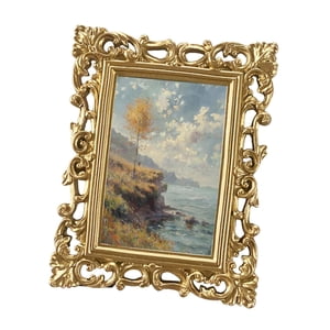 Magideal - Marco De Fotos Vintage Galería De Fotos Arte 4X6 Pulgadas Marco De Fotos Antiguo Adornado Soporte De Exhibición De Fotos Para Decoración Del Hogar De