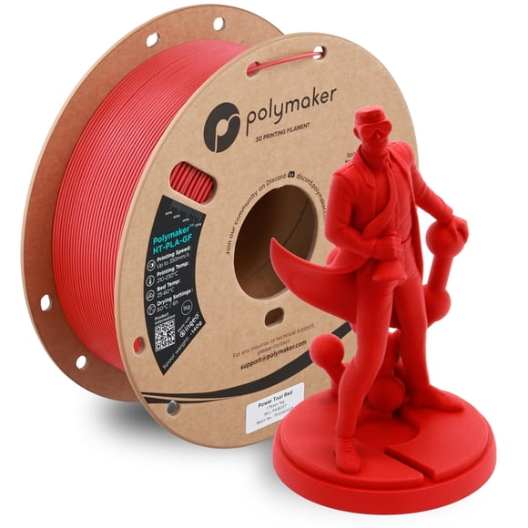 Filamento Polymaker HT-PLA-GF 1,75 mm 1 kg Rojo