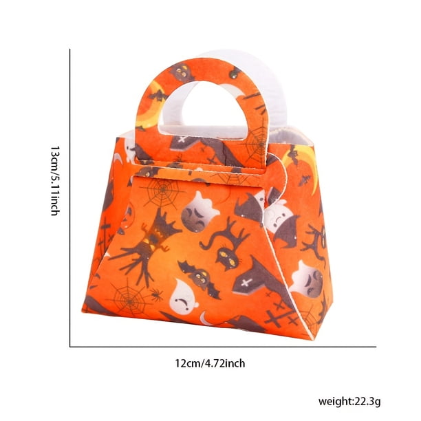 1pc/6pcs, New Halloween Candy Bag Non-woven Pumpkin Tote Bag Ghost Festival Party Decoration Tote Bag, Small Business Supplies, Shopping Bag, Party Bag, Wedding Birthday Party Gift Bag, Craft Tote Bag