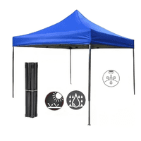 Genérico - Toldo Expreso Azul 3X3 Retráctil Impermeable De Acero Inoxidable