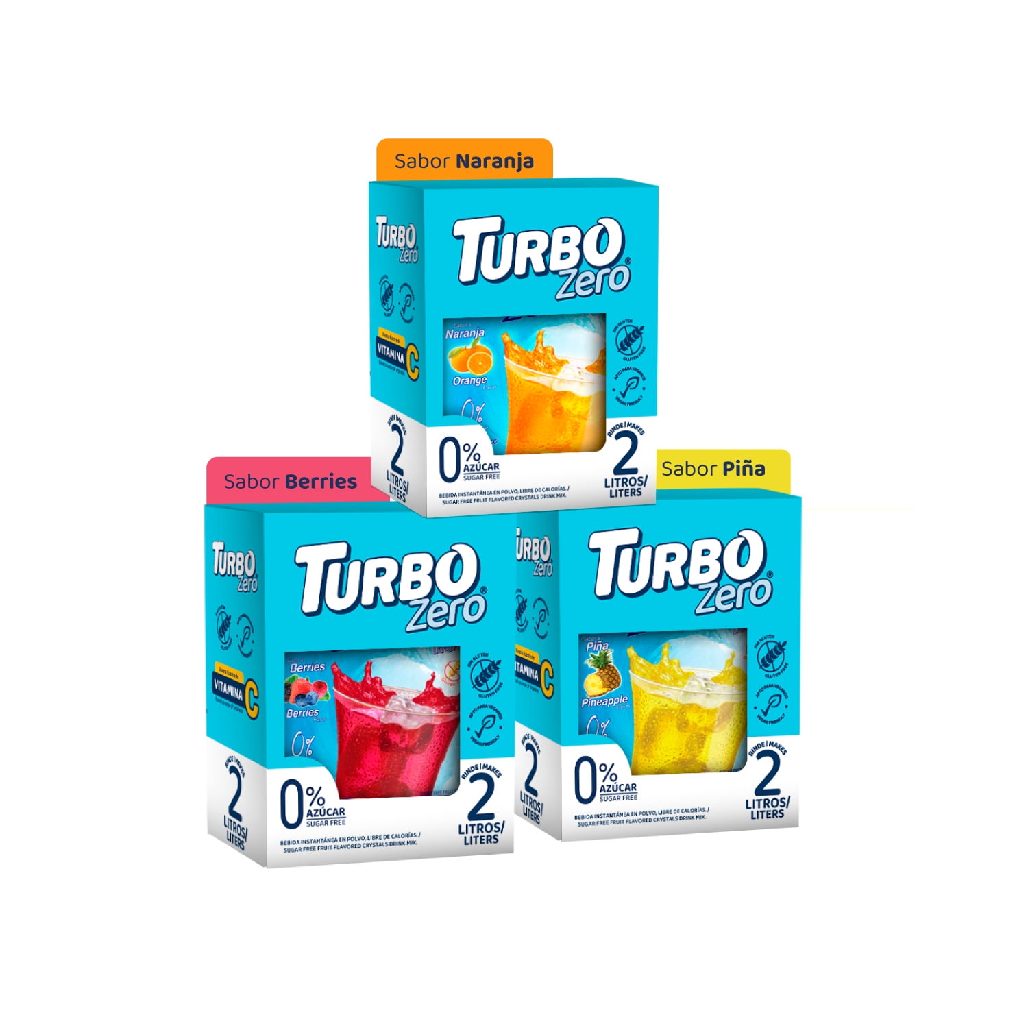 Pack Jugo En Polvo Turbo Zero 30 Unidades