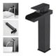 thumbnail image 1 of Llave Monomando Lavamanos Estilo Cascada Moderna Acero Negro, 1 of 3