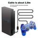 thumbnail image 3 of 2 Pack Mando con cable PS2, Doble Shock Gamepad Para Consola PlayStation 2 - Doble Vibración-Violeta claro y verde claro, 3 of 7