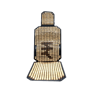 Genérico - Cubre Asiento Respaldo Lumbar Madera Bambú Esferas Verano