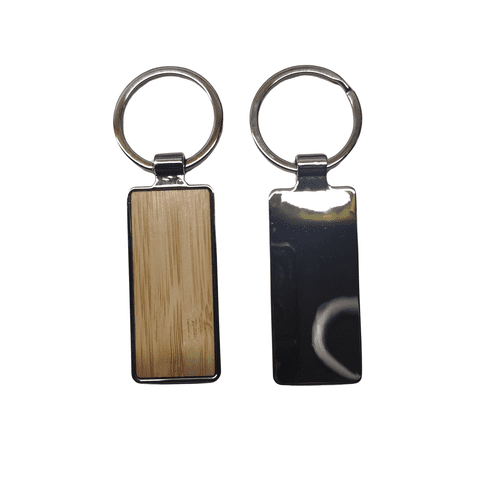 Genérico - Llaveros Metal - Madera Rectangulares X 50U