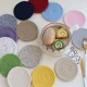 thumbnail image 3 of XmhyTop Juego de 4 Portavasos Absorbentes Antideslizantes, Coasters para Vasos y Copas de Vino, Estilo A, 11cm, Azul oscuro, 3 of 5