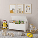 thumbnail image 3 of Kids Toy Box Chest, White Toy Box for Boys Girls, Large Storage Cabinet with Cushion Seat Bench/Flip-Top Lid/Safety Hinge, Toy Storage Organizer Trunk for Nursery, Playroom, 3 of 3