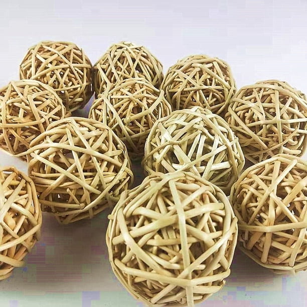 Pet Chew Toys Hamster Rabbit Guinea Pig Natural Grass Straw Woven Ball Toy