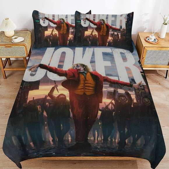 Juego De Ropa De Cama Joker Funda De Cama Linda Estampado 3d De Dibujos Animados De Anime Ligero Para Decoración De Habitaciones 1 Funda Nórdica Y 2 Almohadas Para Niños Y Niñas 8670