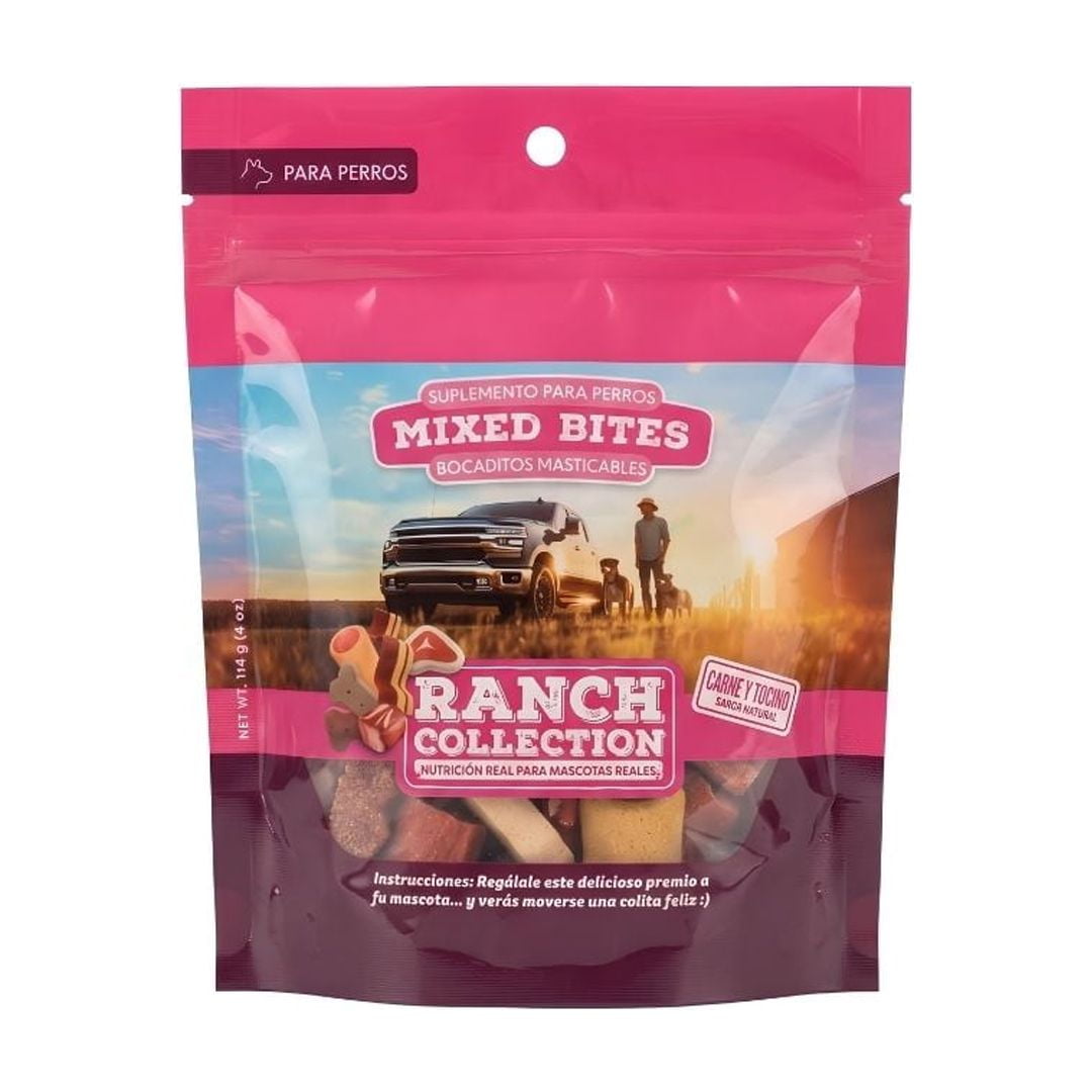 Snack Para Perros Ranch Collection Mixed Bites 114 Grs.