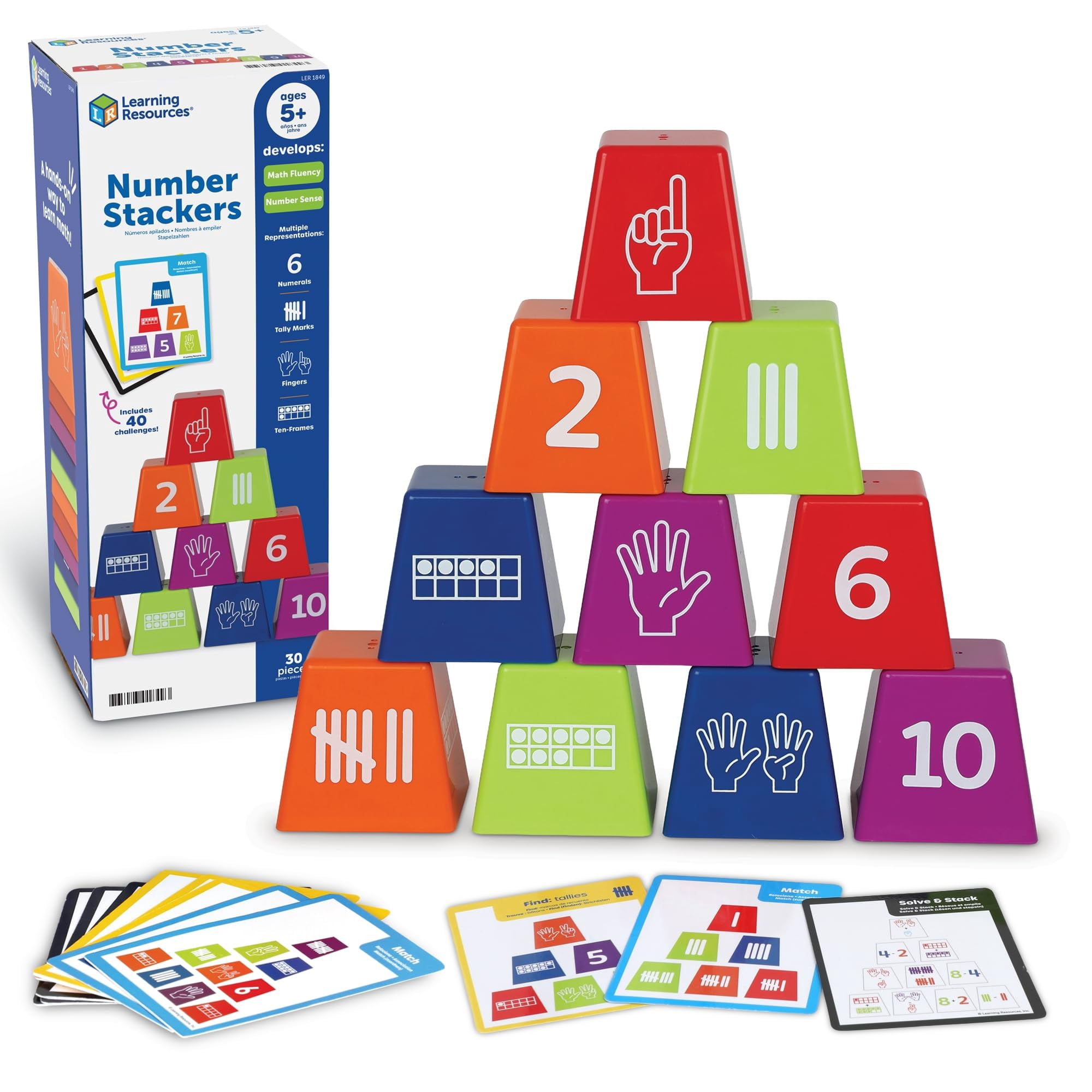 Learning Resources - Manipulativos Matemáticos, Recursos De Aprendizaje, Apiladores De Números