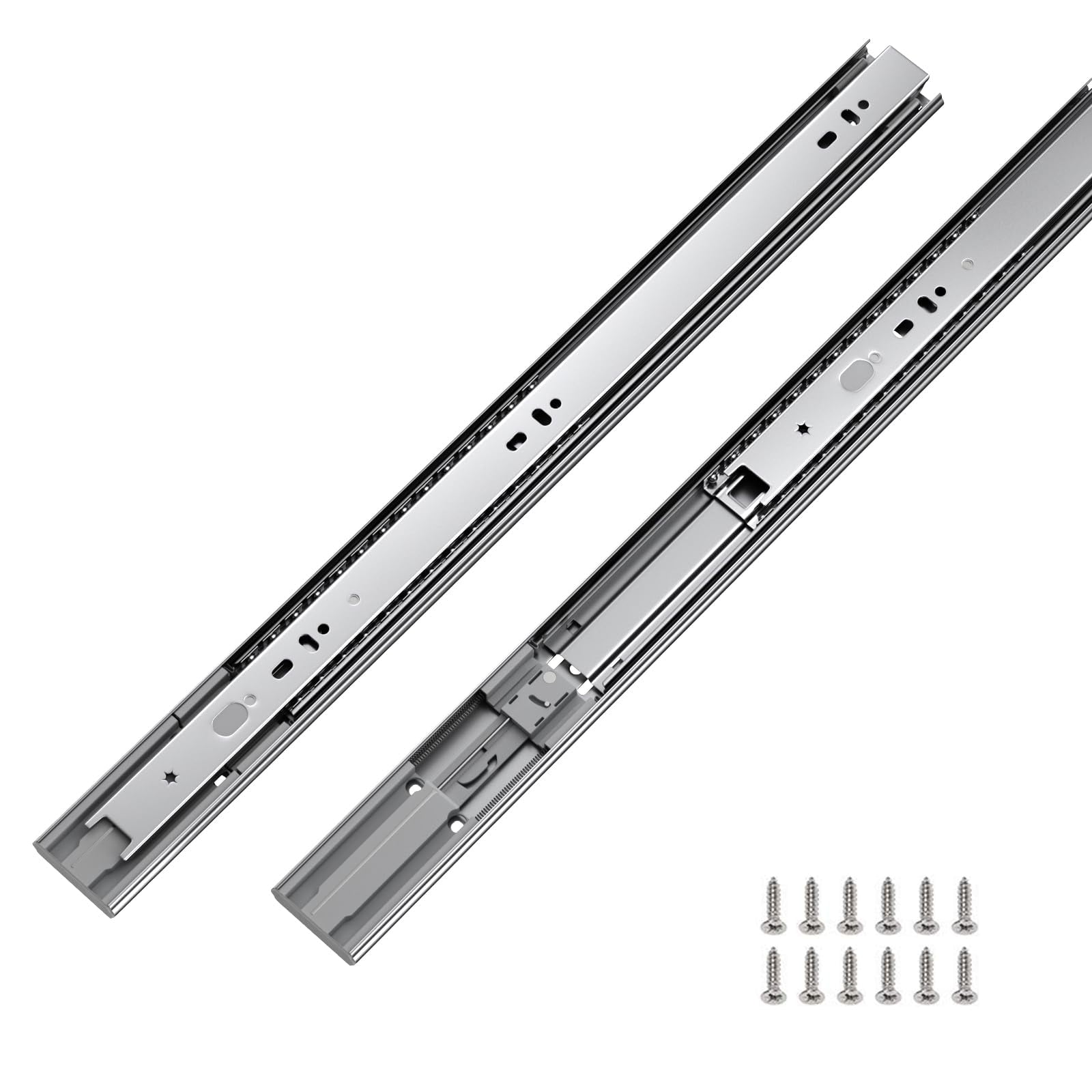 Correderas Para Cajones Lontan Sl4502s3-20, Cierre Suave, 500 Mm, 10 Pares