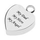 thumbnail image 3 of Colgante de Acero Inoxidable en Forma de Corazón para Cremación, Mi Papá, Mi Héroe, Mi Ángel, 3 of 3
