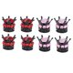 thumbnail image 1 of Crown Bling Diamond Neumático / Tapas De Válvula De Vástago De Rueda Coche Camión Vehículo Rojo + Rosa, 1 of 5