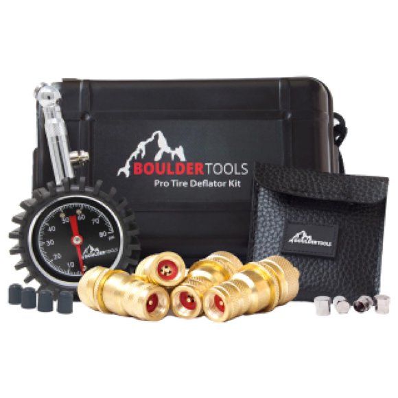 Deflador de neumáticos Boulder Tools, medidor de presión de aire de 80 psi