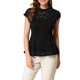 thumbnail image 5 of INSPIRE CHIC Blusa de Encaje Floral de Ganchillo con Cuello Redondo sin Mangas Peplum para Mujer M Negro, 5 of 8