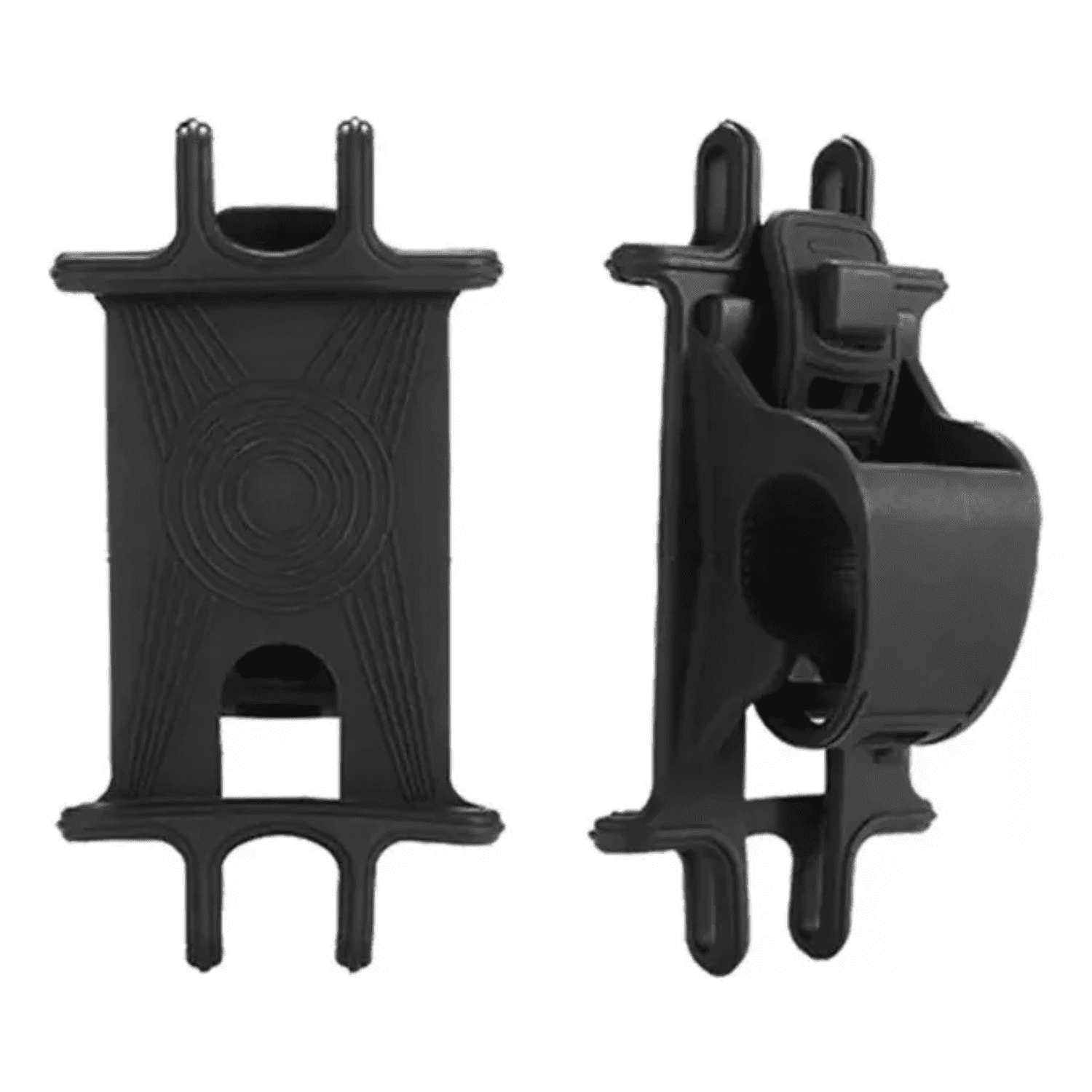 Genérico - Soporte De Silicona Porta Teléfono Celular De Bicicleta Moto Negro