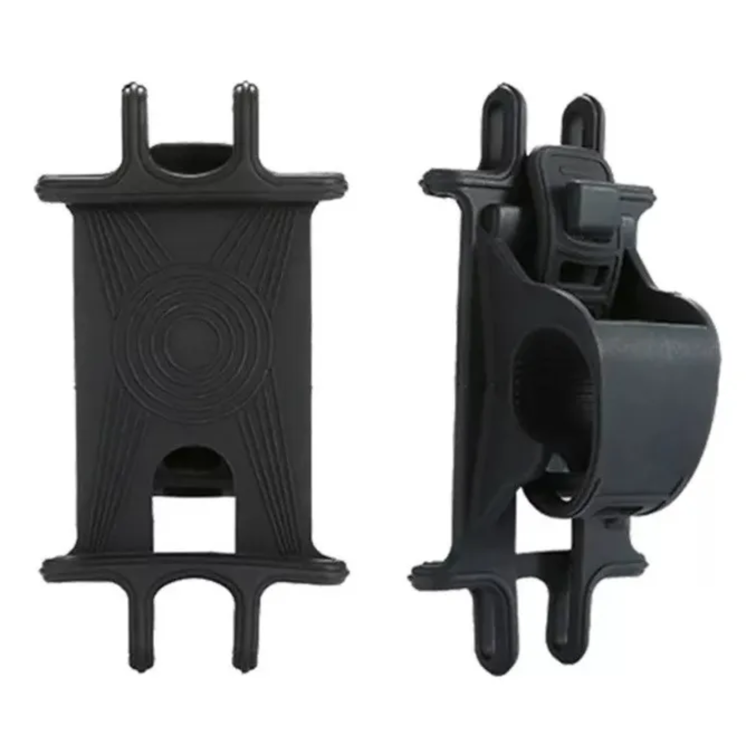 Genérico - Soporte De Silicona Porta Teléfono Celular De Bicicleta Moto Negro