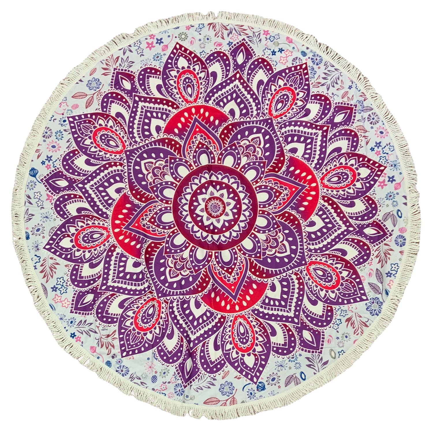 Zahr - Toalla Playa Redonda Estampada Mandala 3