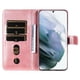 thumbnail image 5 of Funda con Cremallera para Samsung Galaxy S22 Ultra 5G, Carcasa Cartera de Cuero PU con Soporte y Tarjetero, 5 of 6