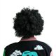 thumbnail image 5 of Peluca de disfraz Seasonal Visions Warriors Afro negra para adultos, 5 of 6