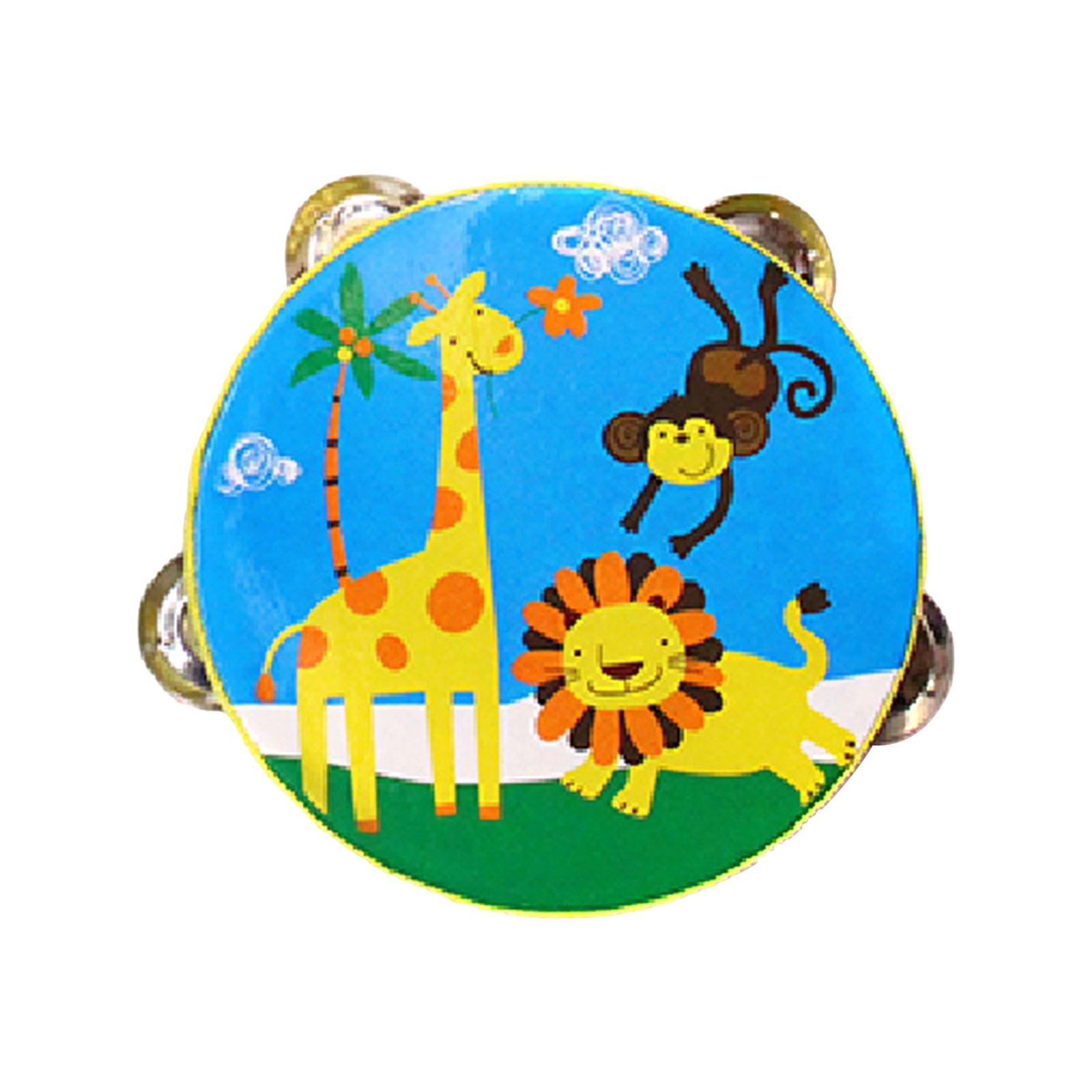 Bothyi - Pandereta De Mano De Madera, Juguete Educativo Con Campanas De Mano Para Juegos De Baile, Juguetes Ktv De 15 Cm Con Forma De Animal