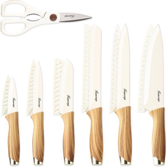 Set de cuchillos de cocina Kitchen Knife Set, 13 piezas, con 6 protectores para hojas