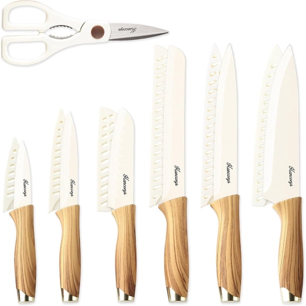 Set de cuchillos de cocina Kitchen Knife Set, 13 piezas, con 6 protectores para hojas