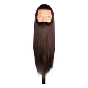 Linastore - Cabeza De Practica Sintetica Con Barba Para Corte Y Peinado