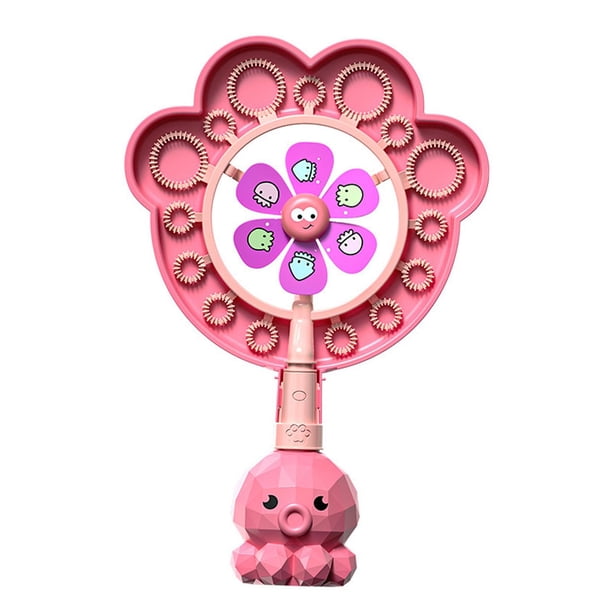 Máquina De Burbujas De Molino De Viento, Burbujas Que Hacen Soplador De Burbujas Para Césped, Niños Pequeños, Pulpo