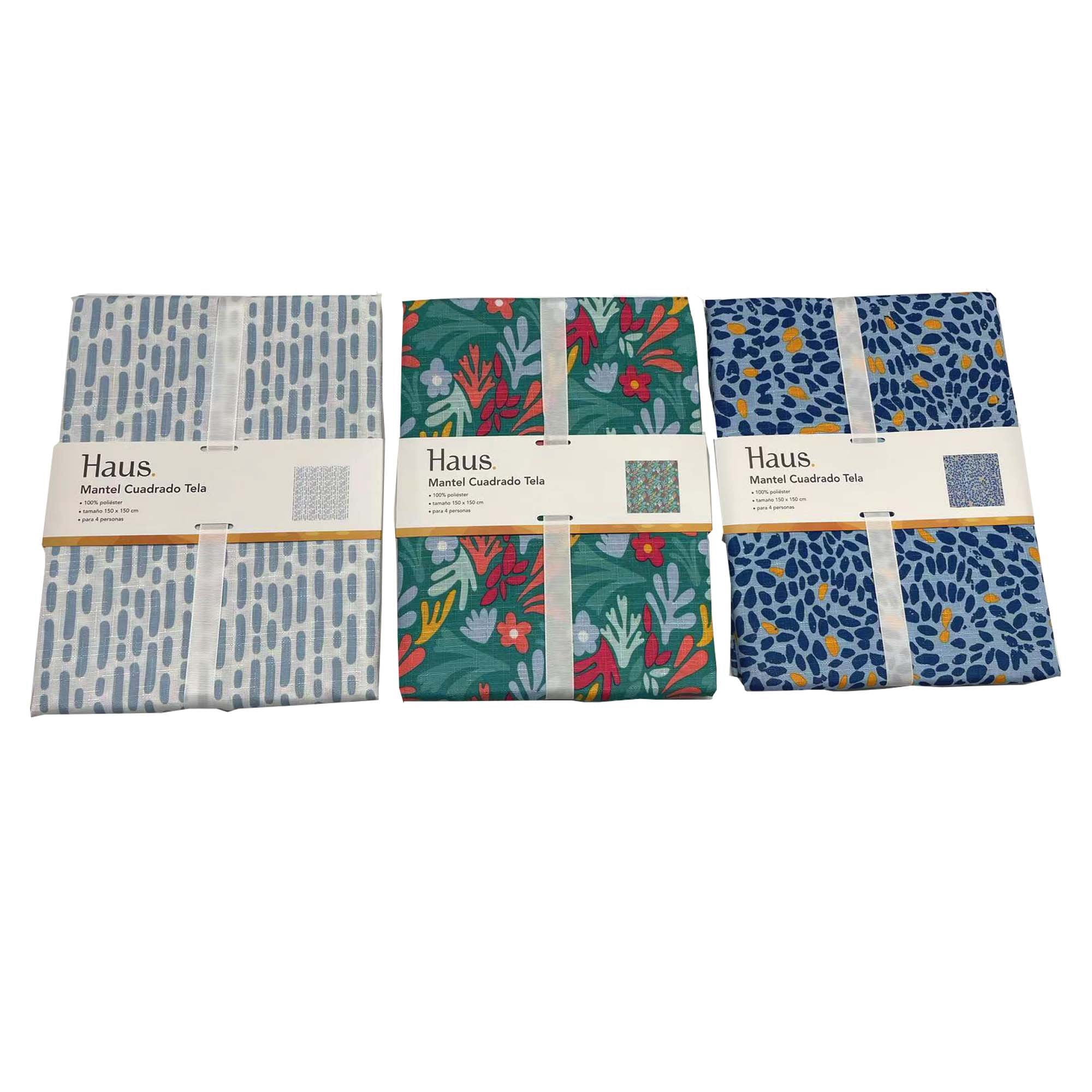 Mantel Estampado Cuadrado Poliester 150x150 Haus