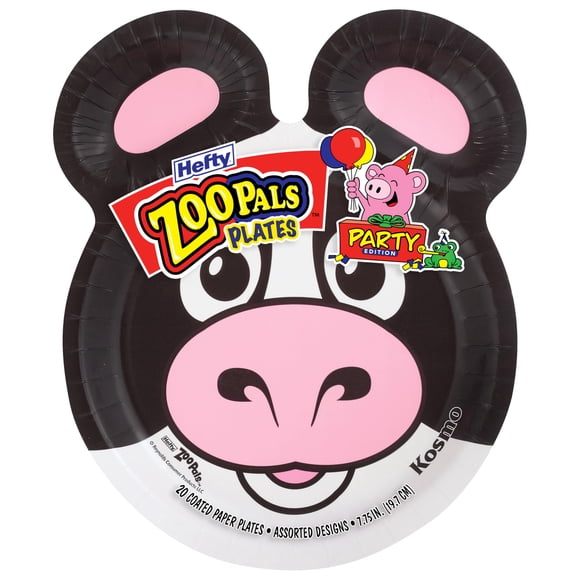 Platos de Papel Hefty Zoo Pals Paquete de 20 20 cm para Niños