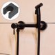 thumbnail image 5 of Uxcell 1 Pcs Soporte de Rociador de Bidé de Mano de Aleación de Zinc con Tornillos Cuadrado Negro, 5 of 6