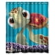 thumbnail image 1 of Cortina de ducha con personajes de Buscando a Nemo, diseño de tortuga, con ganchos, tamaño 60 x 72 pulgadas, 1 of 3
