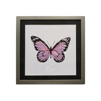 Ronda - Cuadro Lamina Mariposa Rosada Clara 50X50 Cm