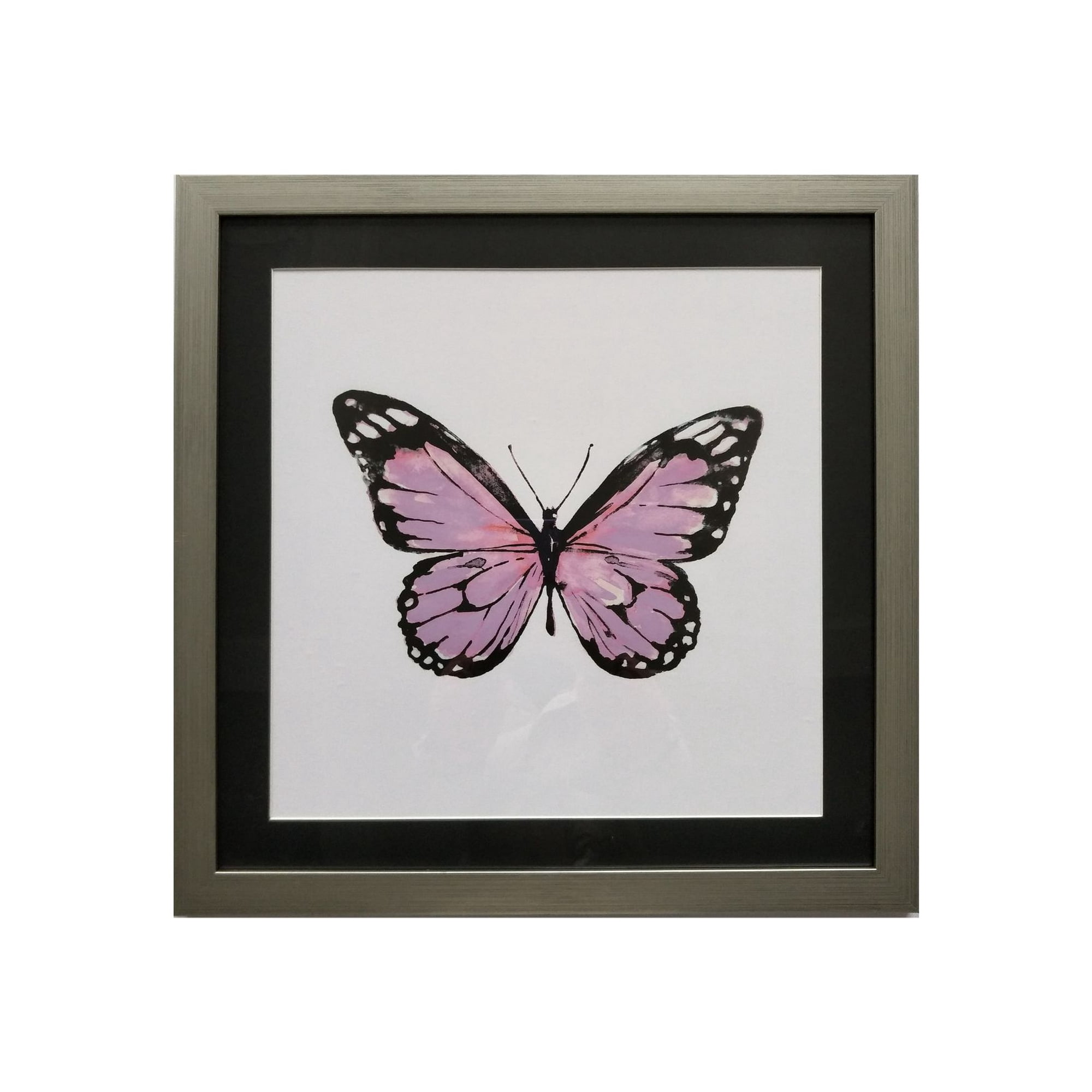 Ronda - Cuadro Lamina Mariposa Rosada Clara 50x50 Cm