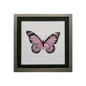 Ronda - Cuadro Lamina Mariposa Rosada Clara 50X50 Cm